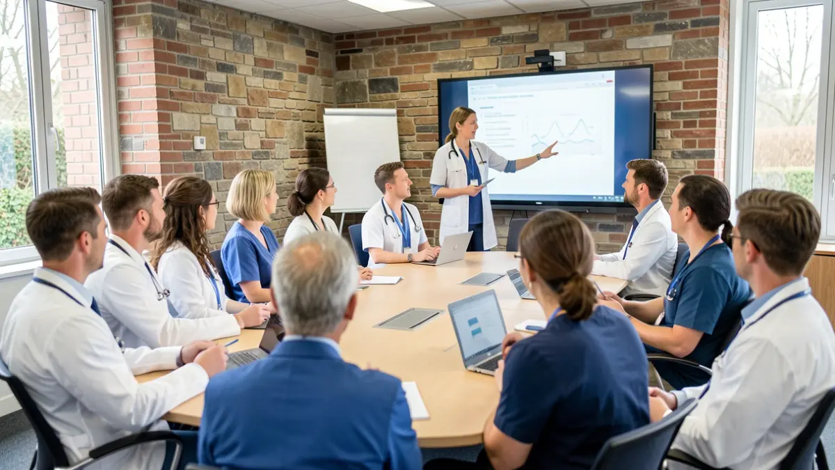 Generic image of healthcare professionals in a meeting room.