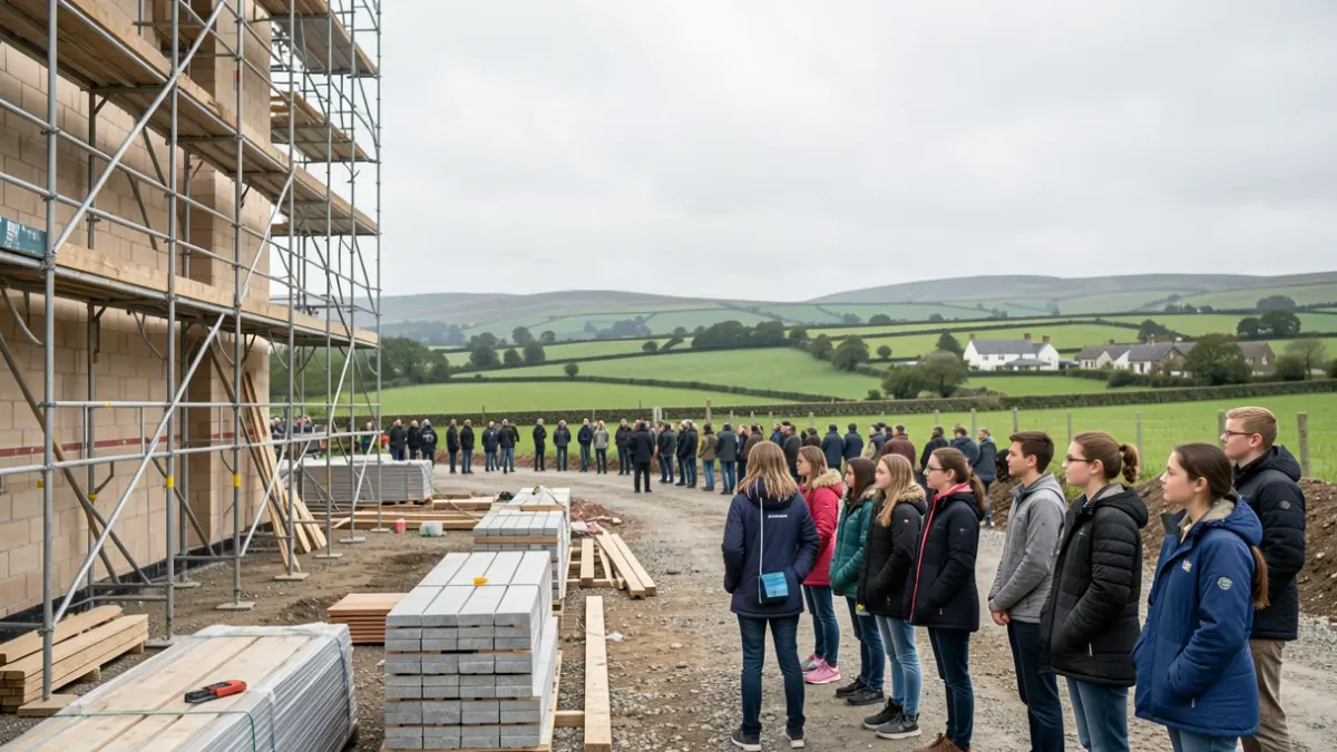 Generic image of a construction site with students observing.