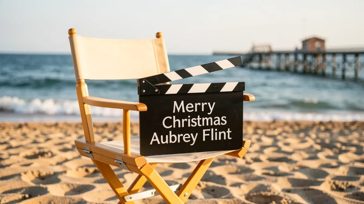 Generic image of a director's chair and clapperboard on a beach.