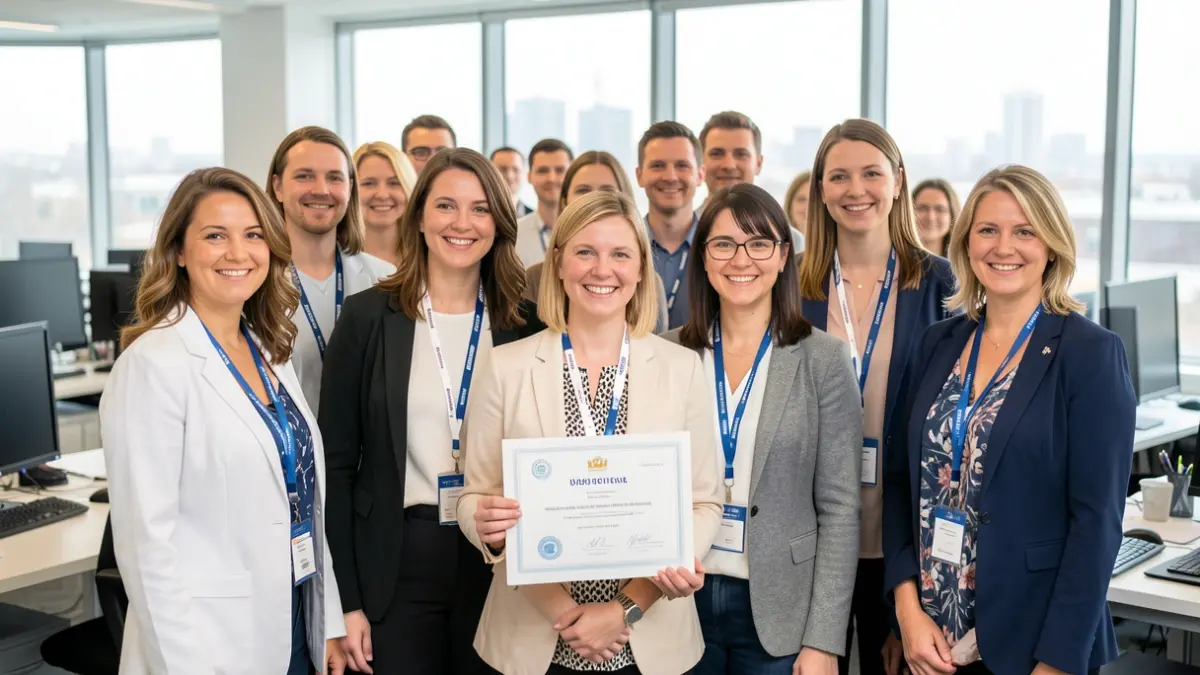 Generic image of a group of healthcare professionals celebrating an award.