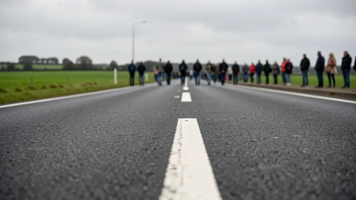 Road maintenance work in North East Lincolnshire.