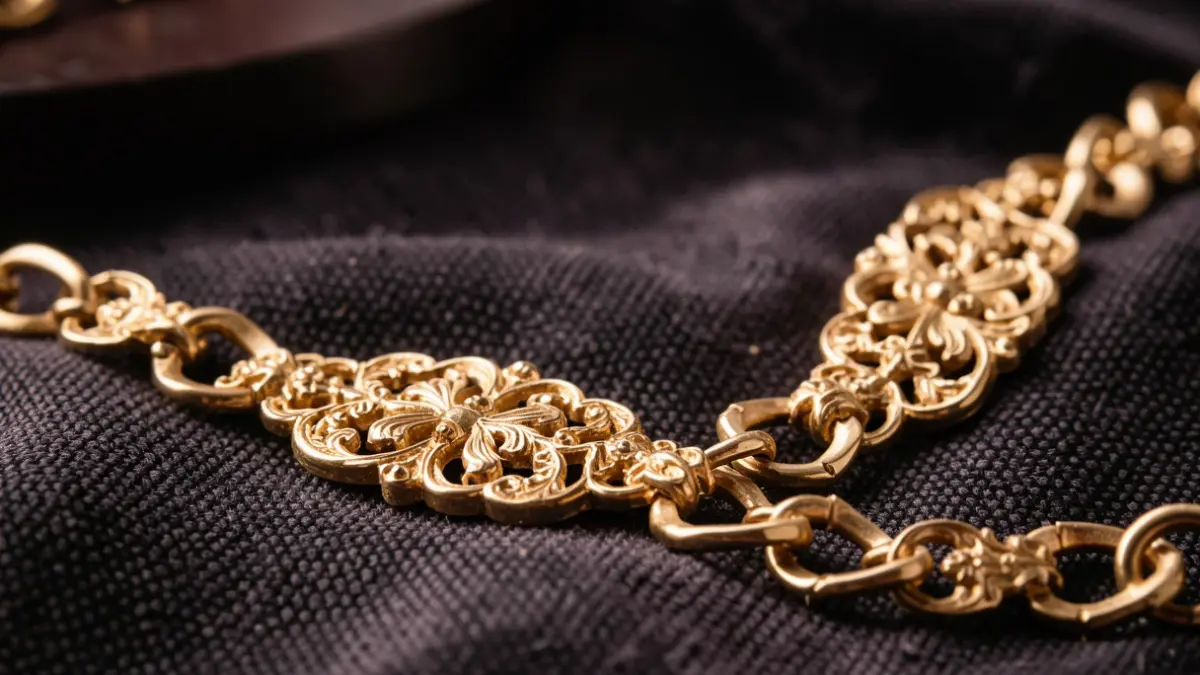 Generic image of a ceremonial chain of office with intricate metalwork.
