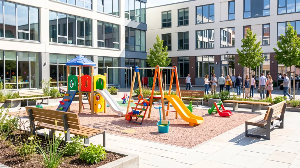 The new 'Little Swinton' play area, part of a wider regeneration project in Swinton.