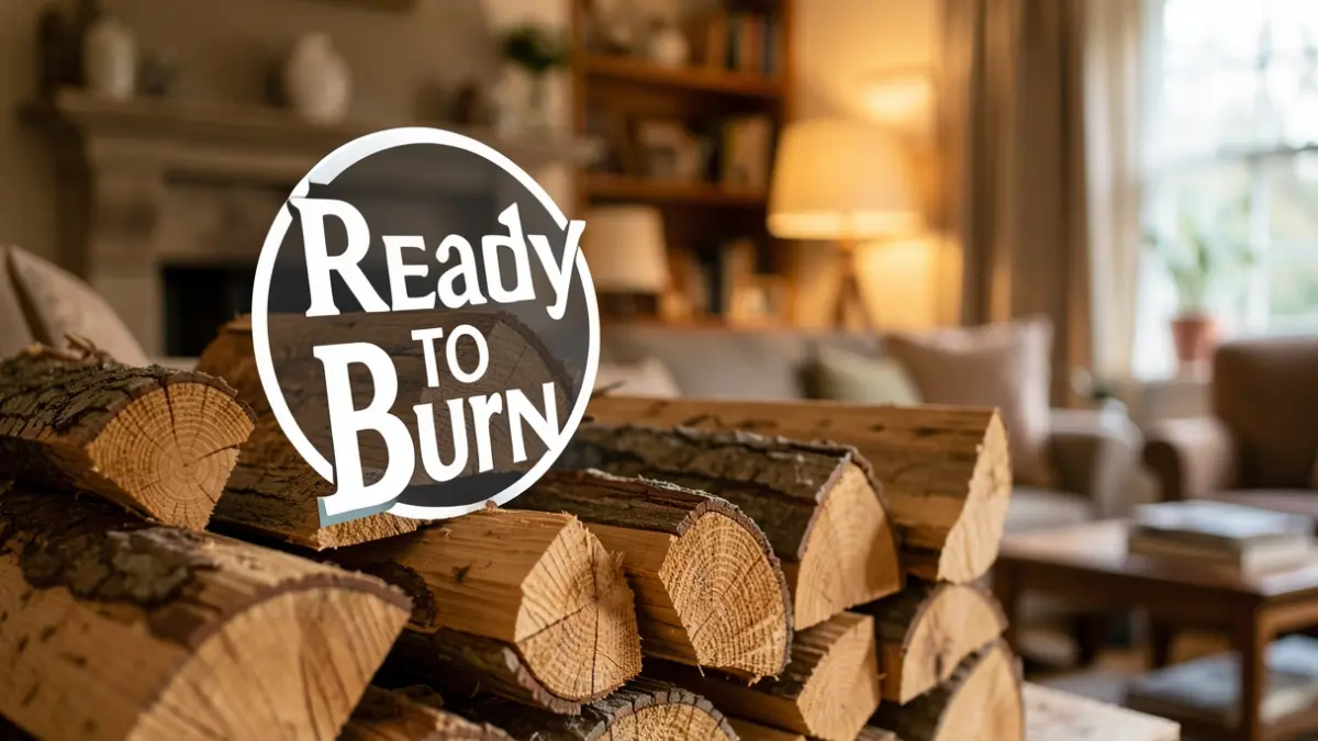 Generic image of a 'Ready to Burn' logo on a stack of logs.