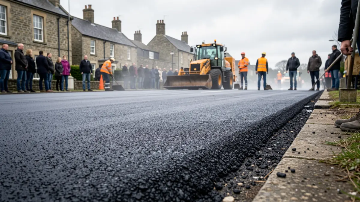 Generic image of road resurfacing works in progress.