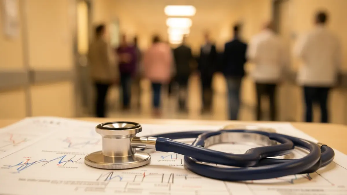 Generic image of a stethoscope on a medical chart.